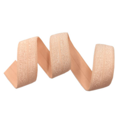 15 mm jednobojna, šarena, sjajna preklopna elastična FOE spandex traka, dječja vezica za kosu, haljina s čipkom, šivanje 5/8"