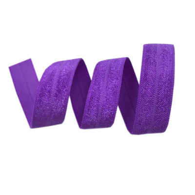 15 mm jednobojna, šarena, sjajna preklopna elastična FOE spandex traka, dječja vezica za kosu, haljina s čipkom, šivanje 5/8"