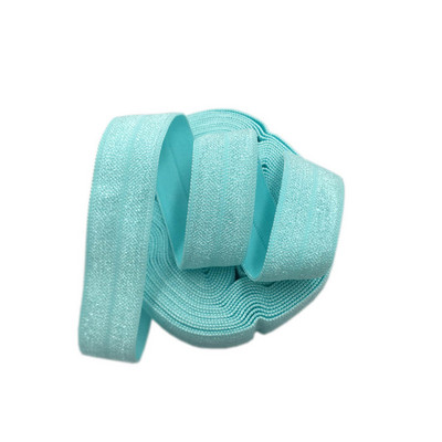 15 mm jednobojna, šarena, sjajna preklopna elastična FOE spandex traka, dječja vezica za kosu, haljina s čipkom, šivanje 5/8"