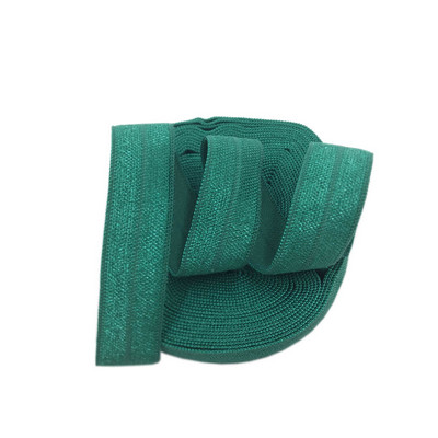 15 mm jednobojna, šarena, sjajna preklopna elastična FOE spandex traka, dječja vezica za kosu, haljina s čipkom, šivanje 5/8"