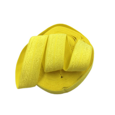 15 mm jednobojna, šarena, sjajna preklopna elastična FOE spandex traka, dječja vezica za kosu, haljina s čipkom, šivanje 5/8"