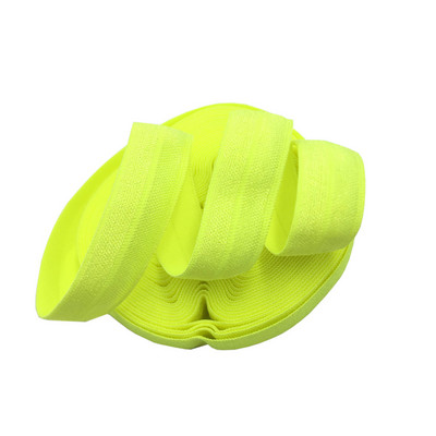 15 mm jednobojna, šarena, sjajna preklopna elastična FOE spandex traka, dječja vezica za kosu, haljina s čipkom, šivanje 5/8"