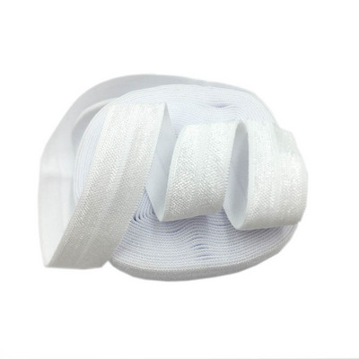 15 mm jednobojna, šarena, sjajna preklopna elastična FOE spandex traka, dječja vezica za kosu, haljina s čipkom, šivanje 5/8"