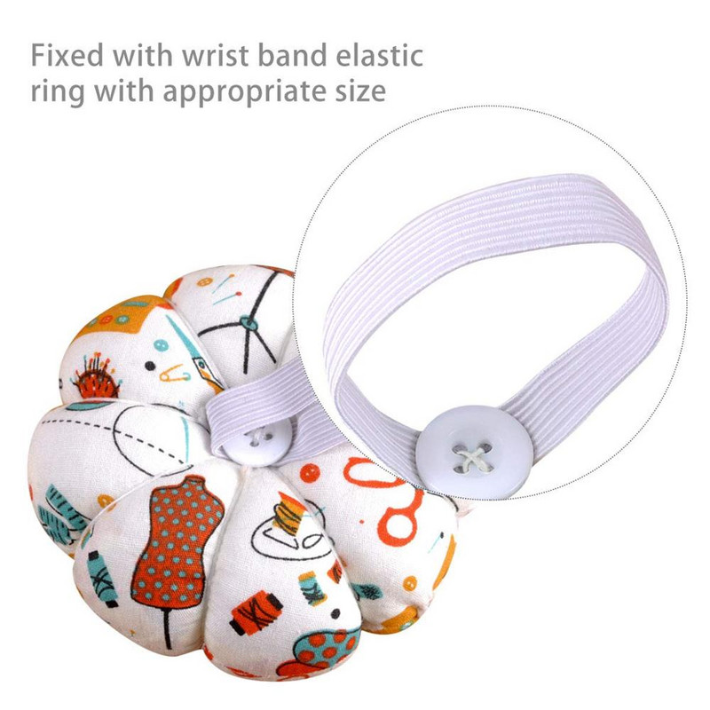 1vnt audinys, moliūgo formos siuvimo kaiščio pagalvėlė, minkšta riešo juosta Adata pagalvėlė kryžminio dygsnio kaiščių laikiklis „pasidaryk pats“ siuvimo įrankiai