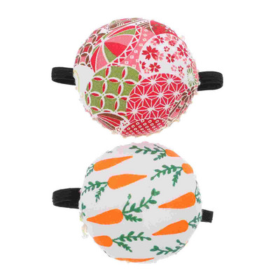 2pcs Pin Cushion Floral Wrist Pin Cushions Wearable Needle Pincushions Sewing Tools for Sewing Tailor Cloth Ruler
