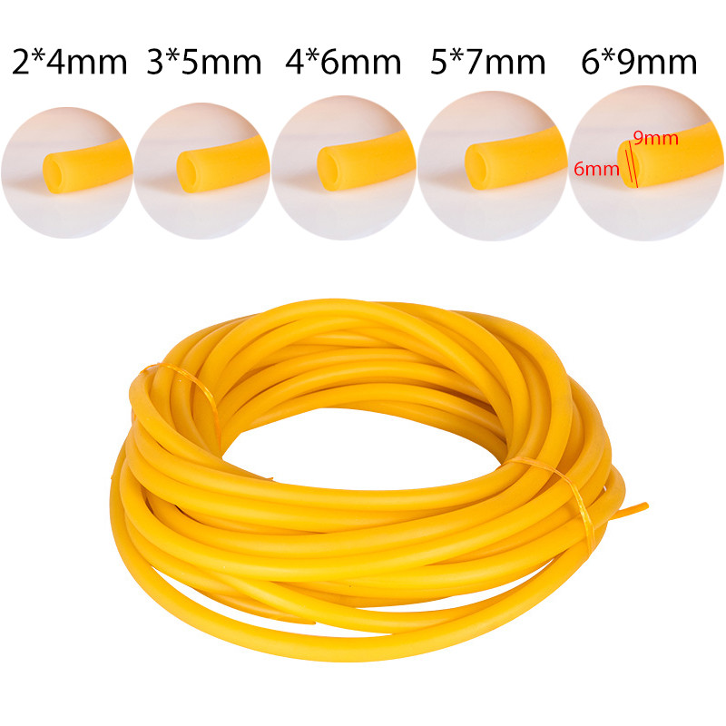 Natūralaus latekso elastinė juosta Slingshot guminė juosta geltona antifrizo elastinė traukimo virvė, sutirštinto latekso Tourniquet gumos vamzdžio įrankis