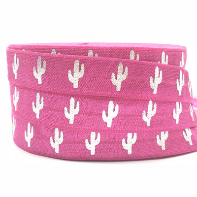 5 jardi/lot 5/8'' 15 mm zlatna folija Cactus FOE Preklopna elastika za DIY gumice za kosu Remen Dodaci
