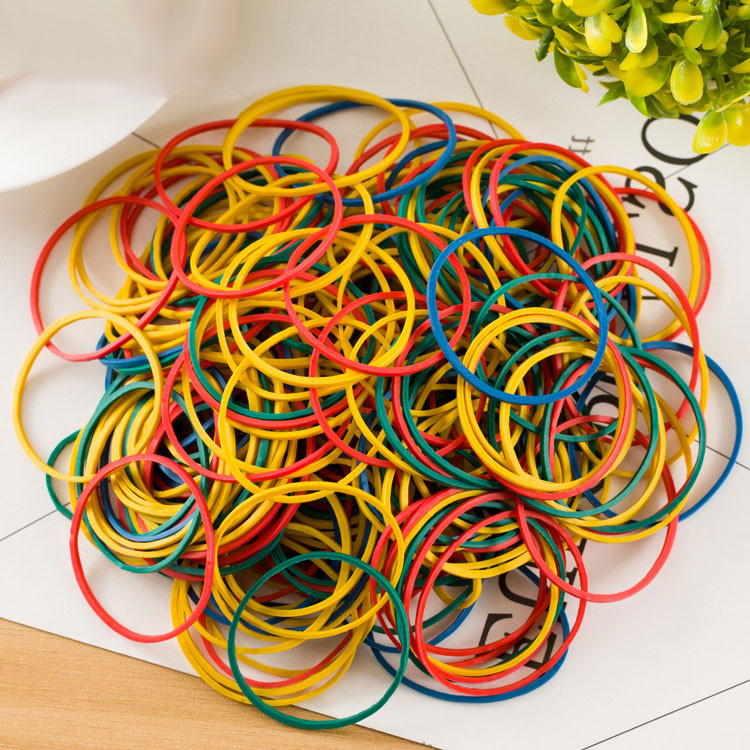 30 komada elastične gumene trake u boji za svežanj novca, promjera 3,8 cm, trake od kravlje kože od lateksa, visoke elastičnosti, okrugli postupak uvezivanja kose