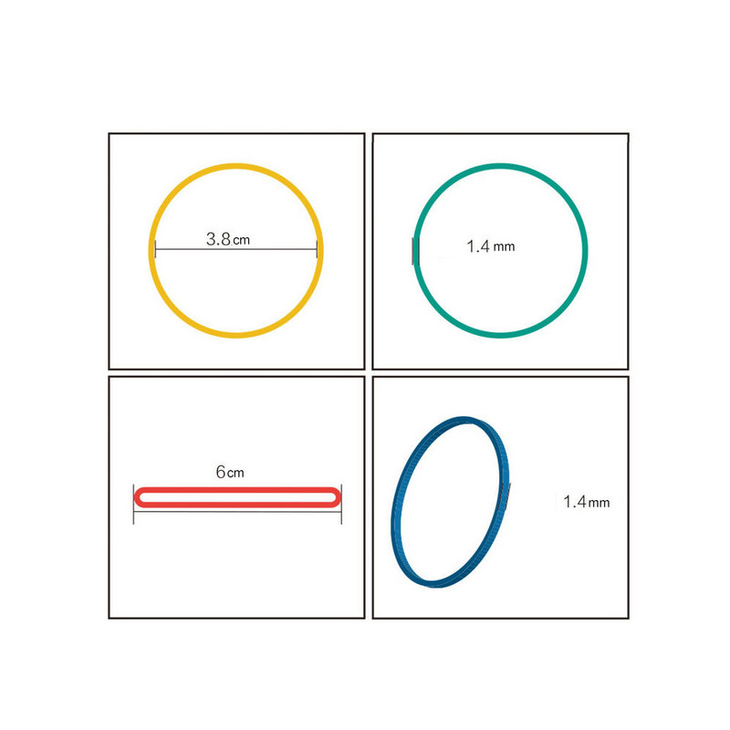 30 komada elastične gumene trake u boji za svežanj novca, promjera 3,8 cm, trake od kravlje kože od lateksa, visoke elastičnosti, okrugli postupak uvezivanja kose