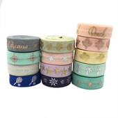 5 jardi 15 mm cvijet zvijezda sunce lišće print elastična traka spandeks vrpca šivanje rub narukvica odjevni dodaci