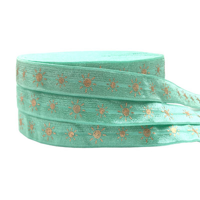 5 jardi 15 mm cvijet zvijezda sunce lišće print elastična traka spandeks vrpca šivanje rub narukvica odjevni dodaci
