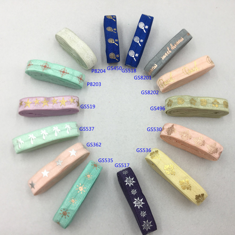 5 jardi 15 mm cvijet zvijezda sunce lišće print elastična traka spandeks vrpca šivanje rub narukvica odjevni dodaci