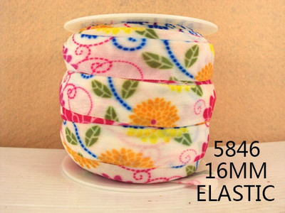 Προμήθειες ενδυμάτων DIY Crafts, 5 Yards 5/8" Ταινία κινουμένων σχεδίων 16 mm με τυπωμένη πτυχή πάνω από ελαστική κορδέλα Foe Stretch Band DIY Crafts, 5Yc7614