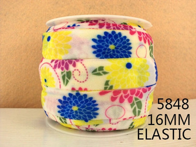 Προμήθειες ενδυμάτων DIY Crafts, 5 Yards 5/8" Ταινία κινουμένων σχεδίων 16 mm με τυπωμένη πτυχή πάνω από ελαστική κορδέλα Foe Stretch Band DIY Crafts, 5Yc7614