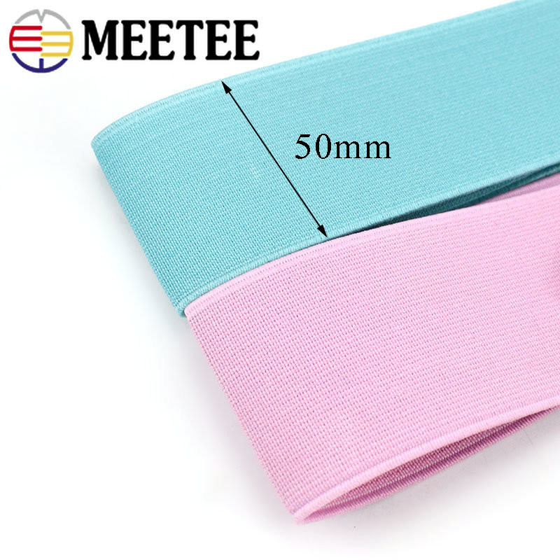 2/5/10 metrų elastinė juosta 5 cm pločio guminės juostos drabužiams. Juostos juostos apatiniai kelnaitės juosmuo „pasidaryk pats“ siuvimo medžiagų priedai