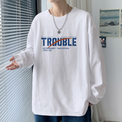 Men`s casual blouse with printed lettering