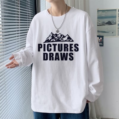 Muška ležerna bluza s tiskanim slovima