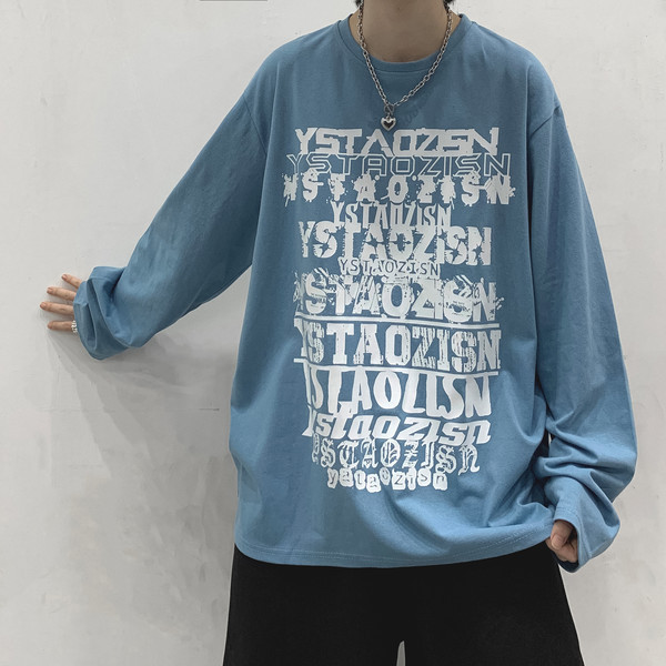 Muška ležerna bluza s printom - široki model