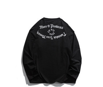 Uut mudelit pikkade varrukatega meeste pluus seljal kirjaga