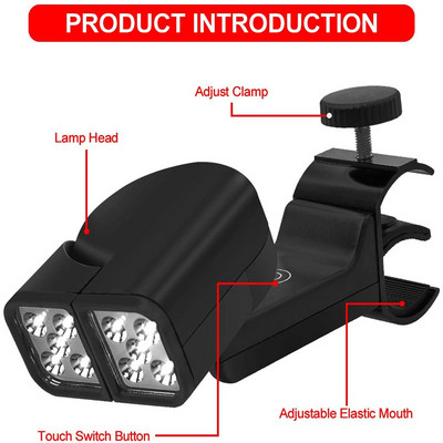 Smart Touch Grill LED-es hordozható Bbq zseblámpa lámpa kültéri grill világításhoz fogantyús rögzítőkapcsos grillezőhöz