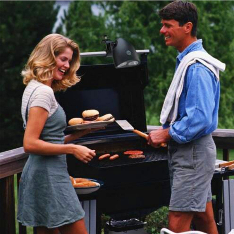 Pārnēsājamas grila BBQ lampas Grilēšanas grils LED Smart Touch apgaismojums karstumizturīgs ūdensizturīgs nakts lampas BBQ nometnes piederumi