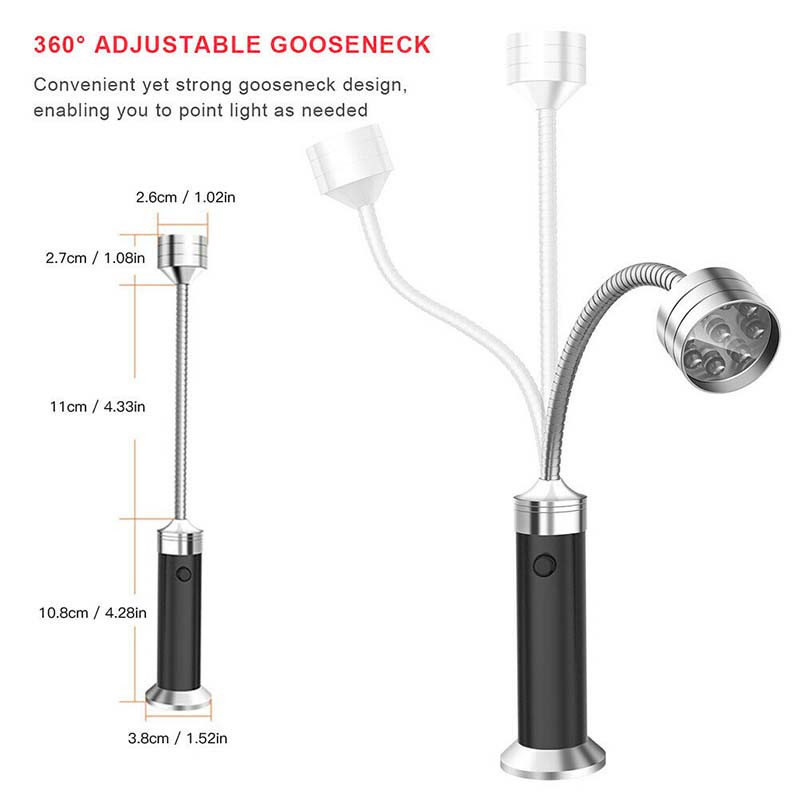 Daudzfunkcionāla magnētiskā pamatne Led BBQ grila gaisma 360 grādos regulējama ballītēm āra kempinga grila lampas grila piederumi.