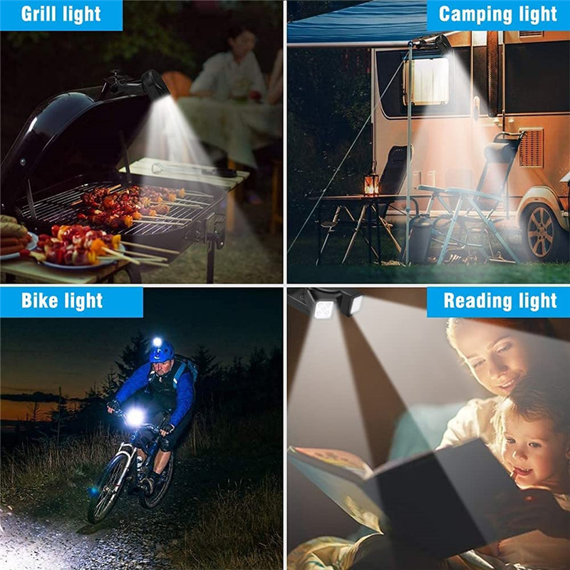 Viedais gaismas grils kempinga piederumi Ēdienu gatavošanas grils Bbq rīki Automātiski rotējoši bārbekjū grili āra piederumi Led gaismas Lampa