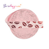 BRISTLEGRASS 2 5 10 jardi 5/8" 15 mm Red Usne Zlatna folija Print Fold Elastic FOE Spandex Traka Traka za kosu Traka za glavu Obrub za šivanje