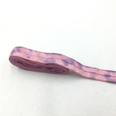 10 jardi 15 mm Tie Dye Print Preklopna elastična vrpca za šivanje Remen za vezivanje za kosu Dodaci za ukrašavanje ruksaka