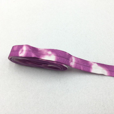 10 jardi 15 mm Tie Dye Print Preklopna elastična vrpca za šivanje Remen za vezivanje za kosu Dodaci za ukrašavanje ruksaka