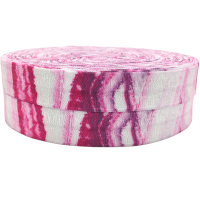 10 jardi 15 mm Tie Dye Print Preklopna elastična vrpca za šivanje Remen za vezivanje za kosu Dodaci za ukrašavanje ruksaka