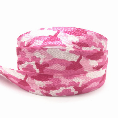 10 jardi 15 mm Tie Dye Print Preklopna elastična vrpca za šivanje Remen za vezivanje za kosu Dodaci za ukrašavanje ruksaka