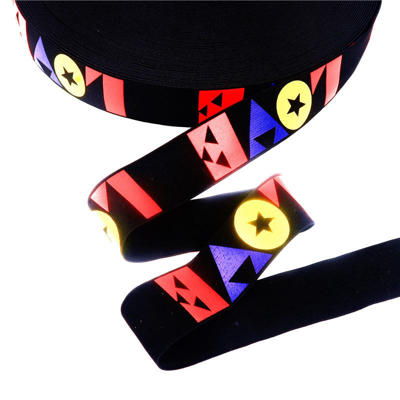 4 cm LOVE elastsed ribad Jacquard trükitud kummipael Stretch riided pits pael vöökoht õlg DIY rõivatarvikud 1M