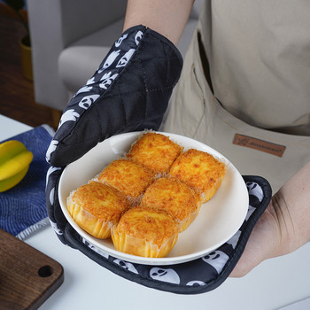 2 τμχ Μαξιλαράκια κουζίνας και Γάντια φούρνου Σετ Γάντια Ανθεκτικά στη θερμότητα Θερμικά Αντιθερμικά Γάντια ψησίματος Take Hot Pot Cooking