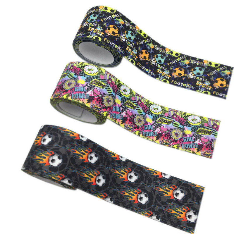 25mm 38mm 1 metru/lot fotbal imprimat îmbrăcăminte talie sportivă puternică chingă elastică DIY îmbrăcăminte banda saci curea accesorii de cusut