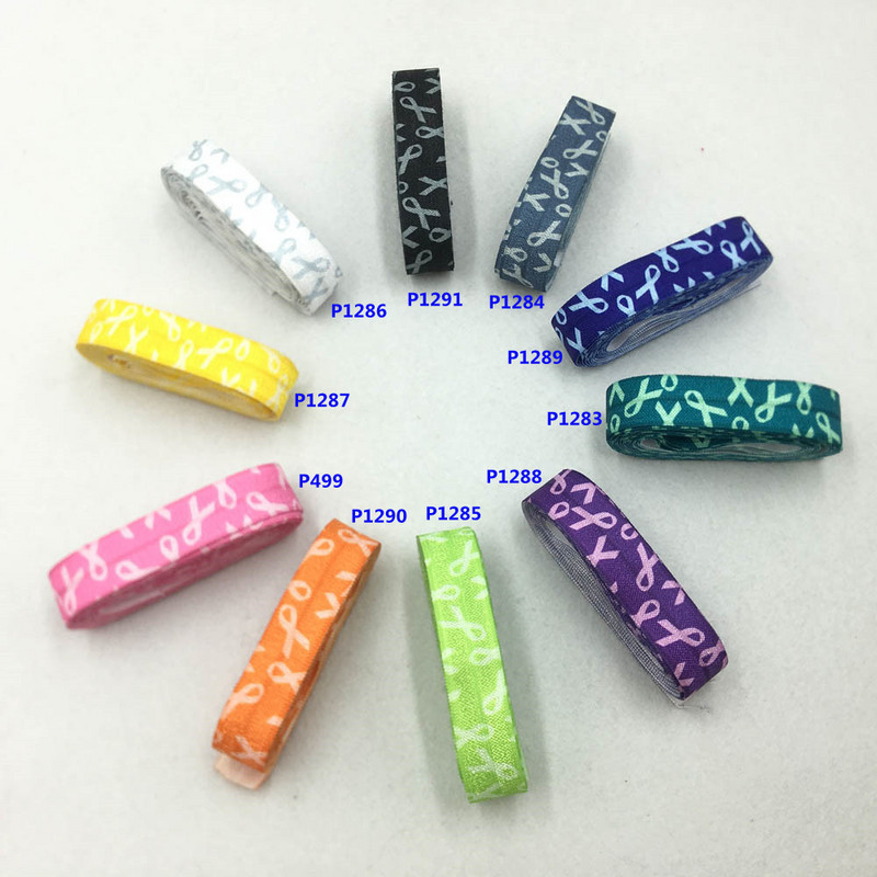 10 jardi 15 mm otisak raka dojke preklopna elastična vrpca za šivanje vezice za kosu Dodatak za dekoraciju ruksaka