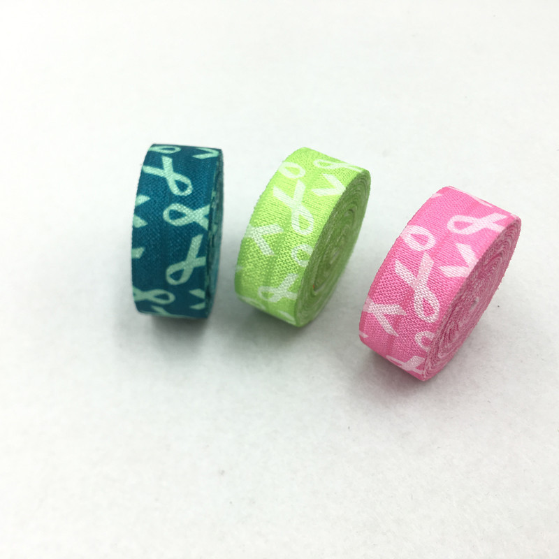 10 jardi 15 mm otisak raka dojke preklopna elastična vrpca za šivanje vezice za kosu Dodatak za dekoraciju ruksaka