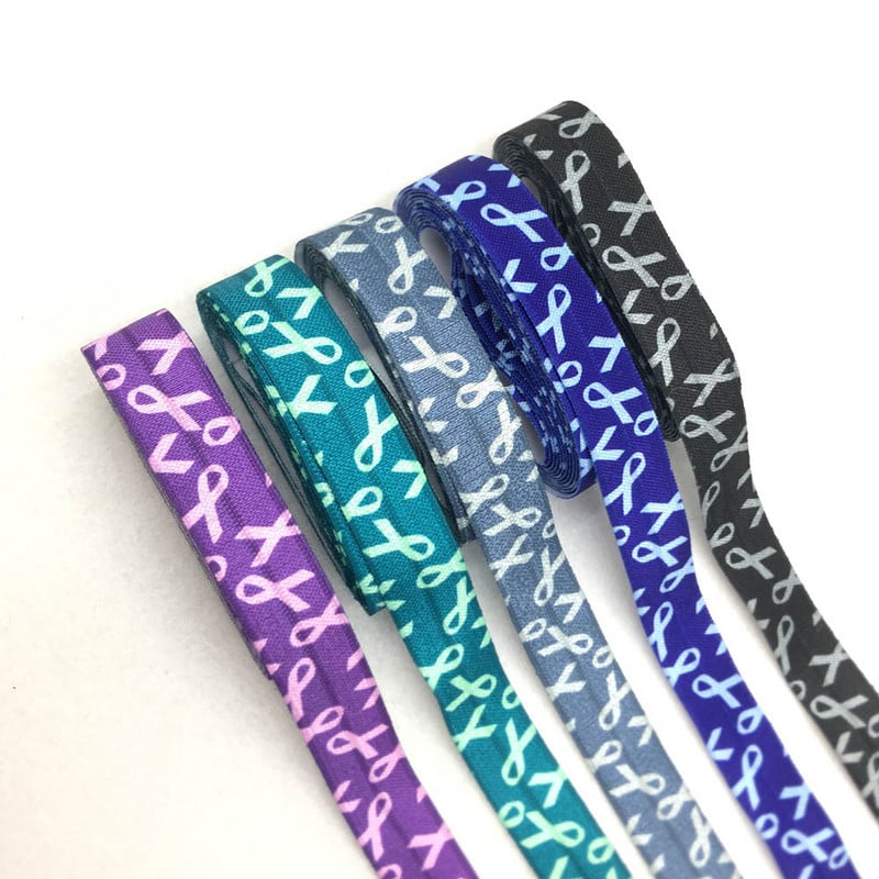 10 jardi 15 mm otisak raka dojke preklopna elastična vrpca za šivanje vezice za kosu Dodatak za dekoraciju ruksaka