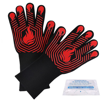 Нови горещи огнеупорни силиконови ръкавици за барбекю Миещи се дишащи ръкавици за готвене на закрито на открито