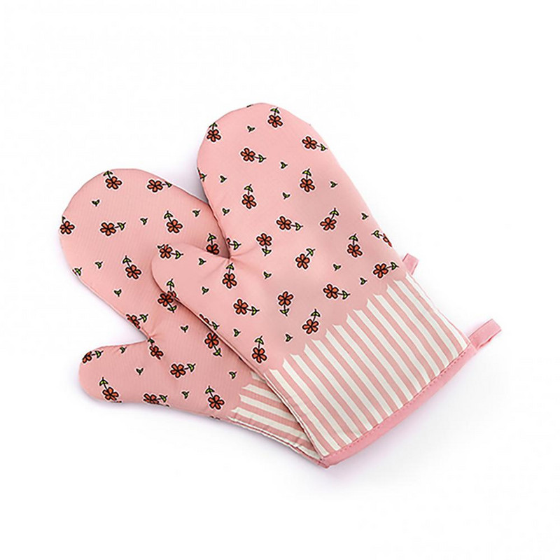 1 vnt. neslystančių taškų spausdinimo orkaitės pirštinė, karščiui atspari rankų apsauga, pirštinių laikiklis