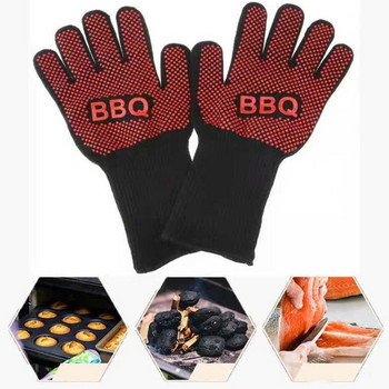 1 τμχ πυρίμαχα γάντια μπάρμπεκιου μπάρμπεκιου επιβραδυντικά φωτιάς πυρίμαχα γάντια φούρνου για θερμομόνωση φούρνος μικροκυμάτων U6Y0