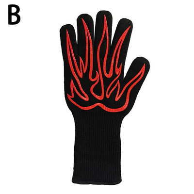 1 vnt Ugniai atsparios pirštinės, kepsninės, kepsninės, ugniai atsparios ugniai atsparios orkaitės pirštinės, skirtos šilumos izoliacijai mikrobangų krosnelei U6Y0