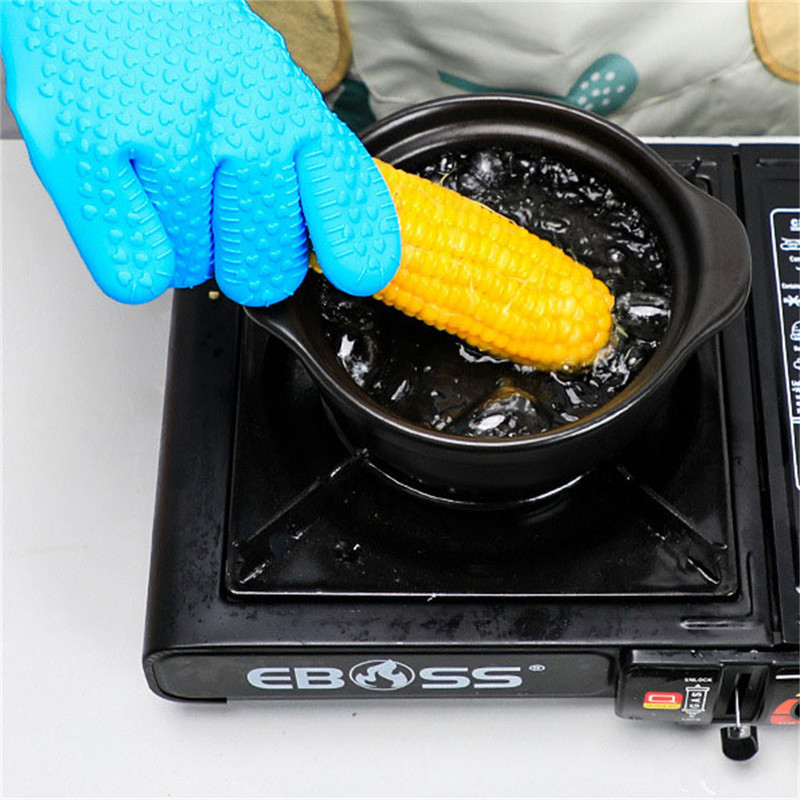 Silikoninės nuo nuplikimo orkaitės pirštinės Karščiui atsparios kepimo ant grotelių pirštinės, tinkamos vandeniui kepti ant grotelių, kepimui, kepimo pirštinių įrankis