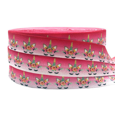 10 jardi 16 mm ükssarvikuprinteriga vikerkaarega kokkuvolditav elastne käsitsi valmistatud aksessuaarid isetegemise krõmpsuv elastne riba 9 värvi valimiseks