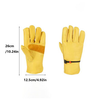 Ανθεκτική σχάρα Γάντια BBQ Δερμάτινα Forge Welding Glove Insolated επένδυση για άνδρες και γυναίκες