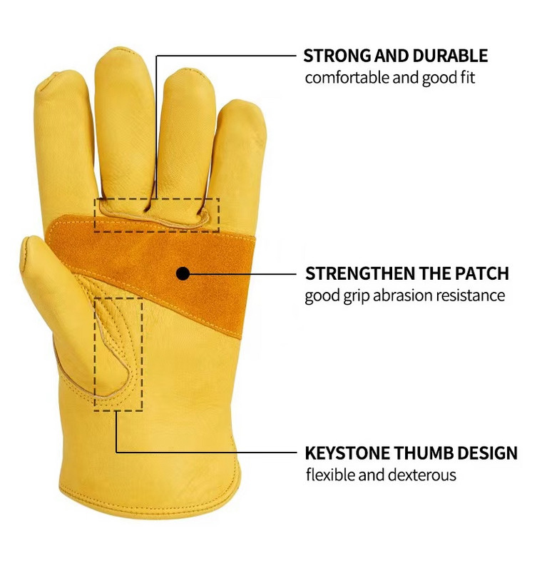 Atsparios grilio kepsninės pirštinės Oda Forge Suvirinimo pirštinės izoliuotas pamušalas vyrams ir moterims