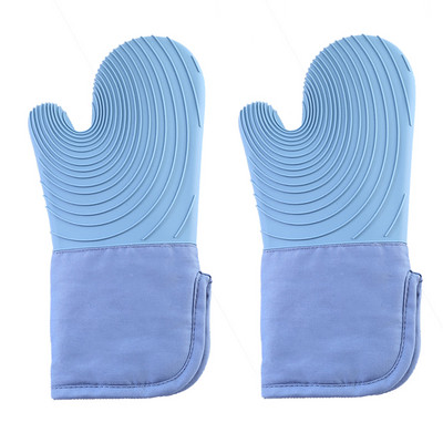 Silikoninės kepsninės ant grotelių pirštinės orkaitės pirštinės karščiui atsparios kepimo pirštinės storos medvilnės su virvele Virtuvės mikrobangų krosnelės pirštinės, kepsninės įrankiai