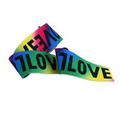 Uues stiilis mitmevärviline armastuskumm/rõivaste aksessuaaride õmblemine/värvitriibuline kummipael