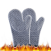 Silikoninės orkaitės pirštinės, neslystančios virtuvės pirštinės, kepsninės ant grotelių, karščiui atsparios kepimo, storos pirštinės, skirtos kepti ant grotelių mikrobangų krosnelėje