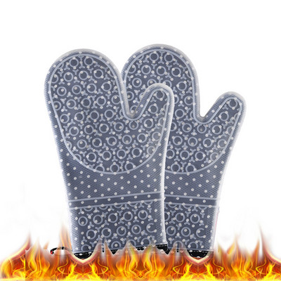 Силиконови ръкавици за фурна Нехлъзгащи се кухненски ръкавици Ръкавица за грил за барбекю Топлоустойчива уплътняваща ръкавица за готвене за грил Микровълнова барбекю